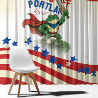 Hands Off Portland Window Curtain Resist Frog - Wonder Print Shop