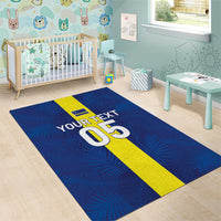Custom Curacao Football Area Rug Go Champions Flag Style - Wonder Print Shop
