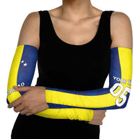 Custom Curacao Football Arm Sleeves Go Champions Flag Style - Wonder Print Shop