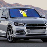 Custom Curacao Football Auto Sun Shade Go Champions Flag Style - Wonder Print Shop