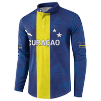 Custom Curacao Football Button Sweatshirt Go Champions Flag Style - Wonder Print Shop