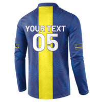 Custom Curacao Football Button Sweatshirt Go Champions Flag Style - Wonder Print Shop