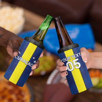 Custom Curacao Football 4 in 1 Can Cooler Tumbler Go Champions Flag Style - Wonder Print Shop