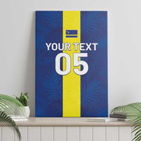 Custom Curacao Football Canvas Wall Art Go Champions Flag Style - Wonder Print Shop