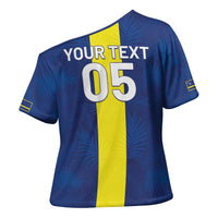 Custom Curacao Football Cross Shoulder Shirt Go Champions Flag Style - Wonder Print Shop