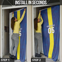 Custom Curacao Football Door Cover Go Champions Flag Style - Wonder Print Shop