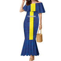 Custom Curacao Football Family Matching Mermaid Dress and Hawaiian Shirt Go Champions Flag Style - Wonder Print Shop