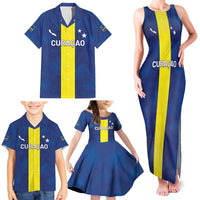 Custom Curacao Football Family Matching Tank Maxi Dress and Hawaiian Shirt Go Champions Flag Style - Wonder Print Shop