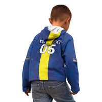 Custom Curacao Football Kid Hoodie Go Champions Flag Style - Wonder Print Shop