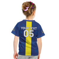 Custom Curacao Football Kid T Shirt Go Champions Flag Style - Wonder Print Shop