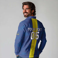 Custom Curacao Football Long Sleeve Polo Shirt Go Champions Flag Style - Wonder Print Shop