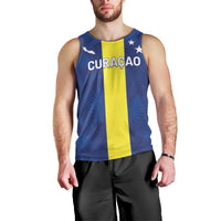 Custom Curacao Football Men Tank Top Go Champions Flag Style - Wonder Print Shop