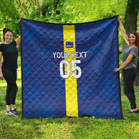 Custom Curacao Football Quilt Go Champions Flag Style - Wonder Print Shop