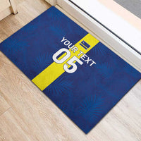 Custom Curacao Football Rubber Doormat Go Champions Flag Style - Wonder Print Shop