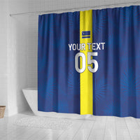 Custom Curacao Football Shower Curtain Go Champions Flag Style - Wonder Print Shop