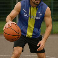 Custom Curacao Football Sleeveless Hoodie Go Champions Flag Style - Wonder Print Shop