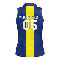 Custom Curacao Football Women Sleeveless Polo Shirt Go Champions Flag Style - Wonder Print Shop