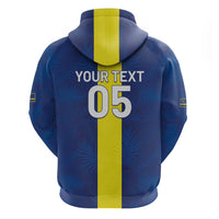 Custom Curacao Football Zip Hoodie Go Champions Flag Style - Wonder Print Shop