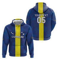 Custom Curacao Football Zip Hoodie Go Champions Flag Style - Wonder Print Shop