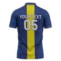 Custom Curacao Football Zipper Polo Shirt Go Champions Flag Style - Wonder Print Shop