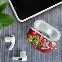 Puerto Rico Coqui Frog AirPods Case Tropical Flowers Polynesian Style - Wonder Print Shop