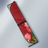 Puerto Rico Coqui Frog Auto Sun Shade Tropical Flowers Polynesian Style - Wonder Print Shop