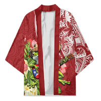 Puerto Rico Coqui Frog Kimono Tropical Flowers Polynesian Style - Wonder Print Shop
