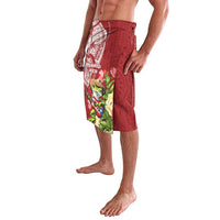 Puerto Rico Coqui Frog Lavalava Tropical Flowers Polynesian Style - Wonder Print Shop