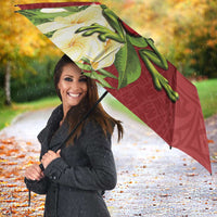 Puerto Rico Coqui Frog Umbrella Tropical Flowers Polynesian Style - Wonder Print Shop