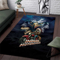 American Indian Legendary Motorcycle Area Rug Native American Retro Rider - Wonder Print Shop