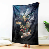 American Indian Legendary Motorcycle Blanket Native American Retro Rider - Wonder Print Shop