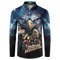 American Indian Legendary Motorcycle Button Sweatshirt Native American Retro Rider - Wonder Print Shop