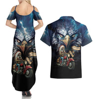 American Indian Legendary Motorcycle Couples Matching Summer Maxi Dress and Hawaiian Shirt Native American Retro Rider - Wonder Print Shop