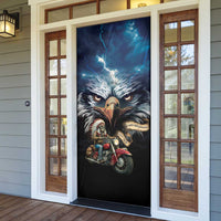 American Indian Legendary Motorcycle Door Cover Native American Retro Rider - Wonder Print Shop