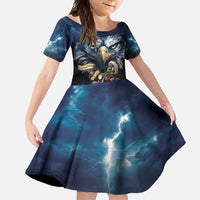 American Indian Legendary Motorcycle Family Matching Long Sleeve Bodycon Dress and Hawaiian Shirt Native American Retro Rider - Wonder Print Shop