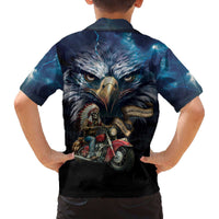 American Indian Legendary Motorcycle Family Matching Off The Shoulder Long Sleeve Dress and Hawaiian Shirt Native American Retro Rider - Wonder Print Shop