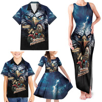 American Indian Legendary Motorcycle Family Matching Tank Maxi Dress and Hawaiian Shirt Native American Retro Rider - Wonder Print Shop