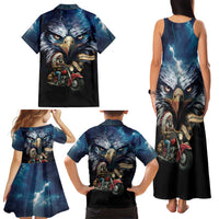 American Indian Legendary Motorcycle Family Matching Tank Maxi Dress and Hawaiian Shirt Native American Retro Rider - Wonder Print Shop