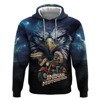 American Indian Legendary Motorcycle Hoodie Native American Retro Rider - Wonder Print Shop