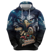 American Indian Legendary Motorcycle Hoodie Native American Retro Rider - Wonder Print Shop