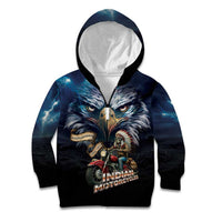 American Indian Legendary Motorcycle Kid Hoodie Native American Retro Rider - Wonder Print Shop