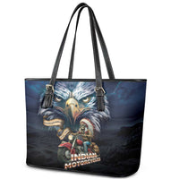 American Indian Legendary Motorcycle Leather Tote Bag Native American Retro Rider - Wonder Print Shop