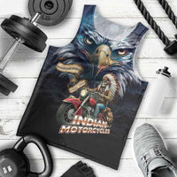 American Indian Legendary Motorcycle Men Tank Top Native American Retro Rider - Wonder Print Shop