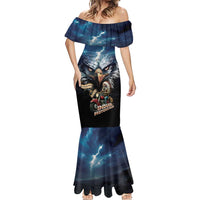 American Indian Legendary Motorcycle Mermaid Dress Native American Retro Rider - Wonder Print Shop