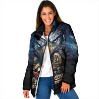 American Indian Legendary Motorcycle Padded Jacket Native American Retro Rider - Wonder Print Shop