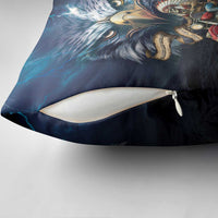 American Indian Legendary Motorcycle Pillow Cover Native American Retro Rider - Wonder Print Shop