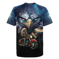 American Indian Legendary Motorcycle Rugby Jersey Native American Retro Rider - Wonder Print Shop