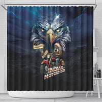 American Indian Legendary Motorcycle Shower Curtain Native American Retro Rider - Wonder Print Shop