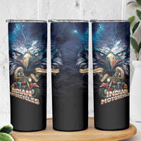 American Indian Legendary Motorcycle Skinny Tumbler Native American Retro Rider - Wonder Print Shop