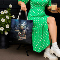 American Indian Legendary Motorcycle Tote Bag Native American Retro Rider - Wonder Print Shop